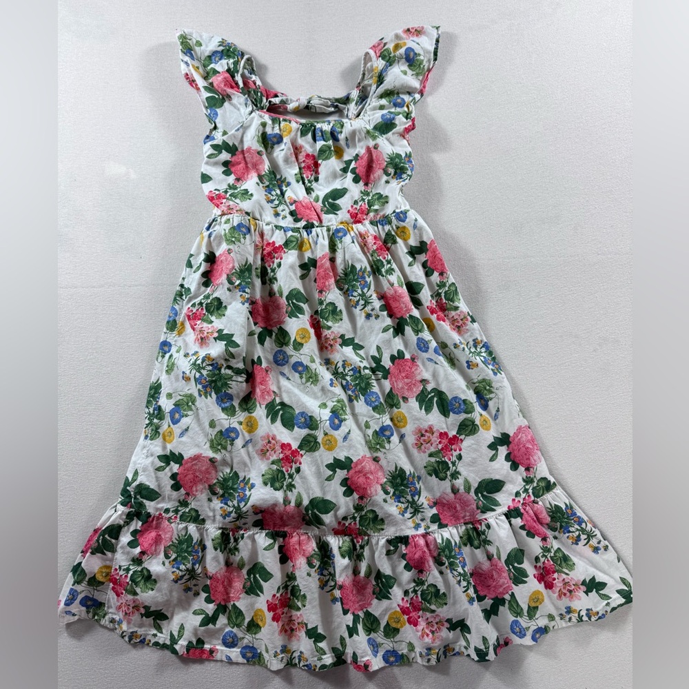 Old Navy Girls Floral Cotton Dress XL 14 16 Graduation Spring Smocked